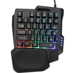 Jedel K601 RGB Portable Mini 35 Keys Single Hand Wired Gaming Keyboard - Image 2