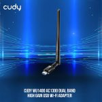 Cudy WU1400 AC1300 Mbps Dual Band Wi-Fi USB Adapter - Image 2